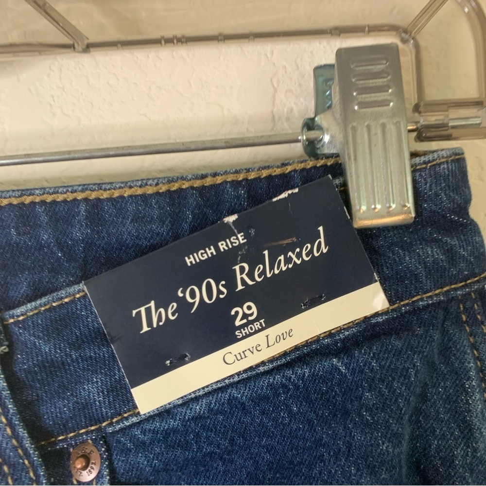 Abercrombie & fitch High Rise 90s Relaxed Split-Vent Hem Jean 29 short NWT - Picture 6 of 12